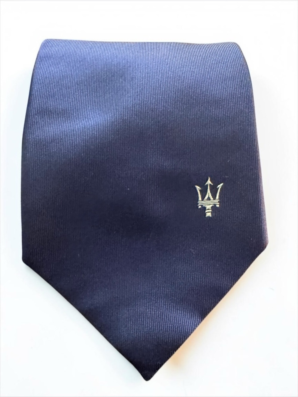 Maserati Silk Tie Navy Blue Italy